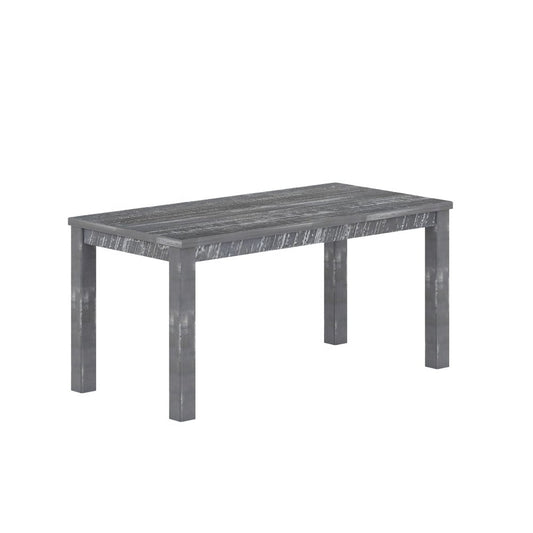 63" Gray Solid Wood Dining Table HomeRoots