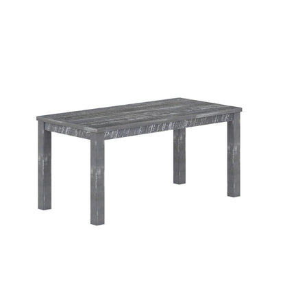 63" White Solid Wood Dining Table HomeRoots