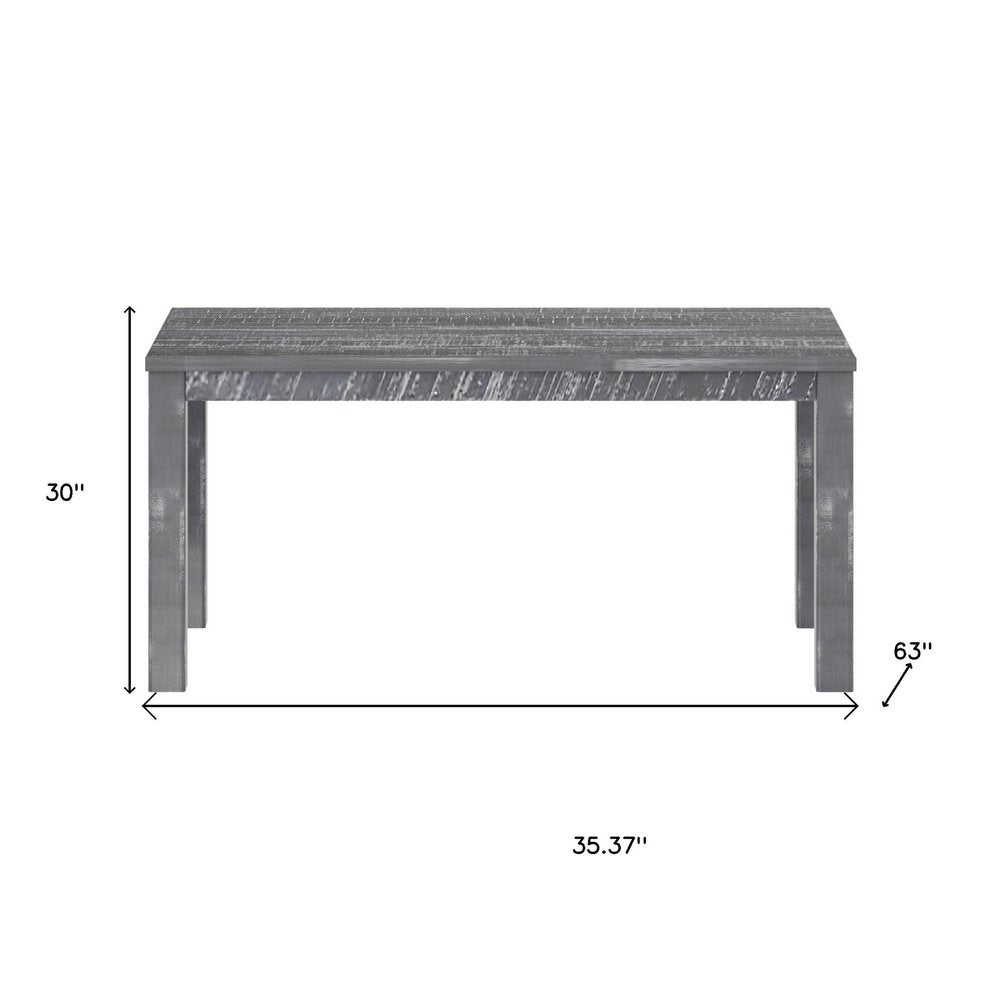 63" White Solid Wood Dining Table HomeRoots