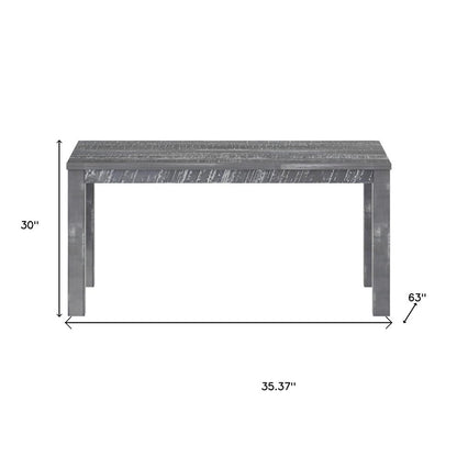 63" White Solid Wood Dining Table HomeRoots
