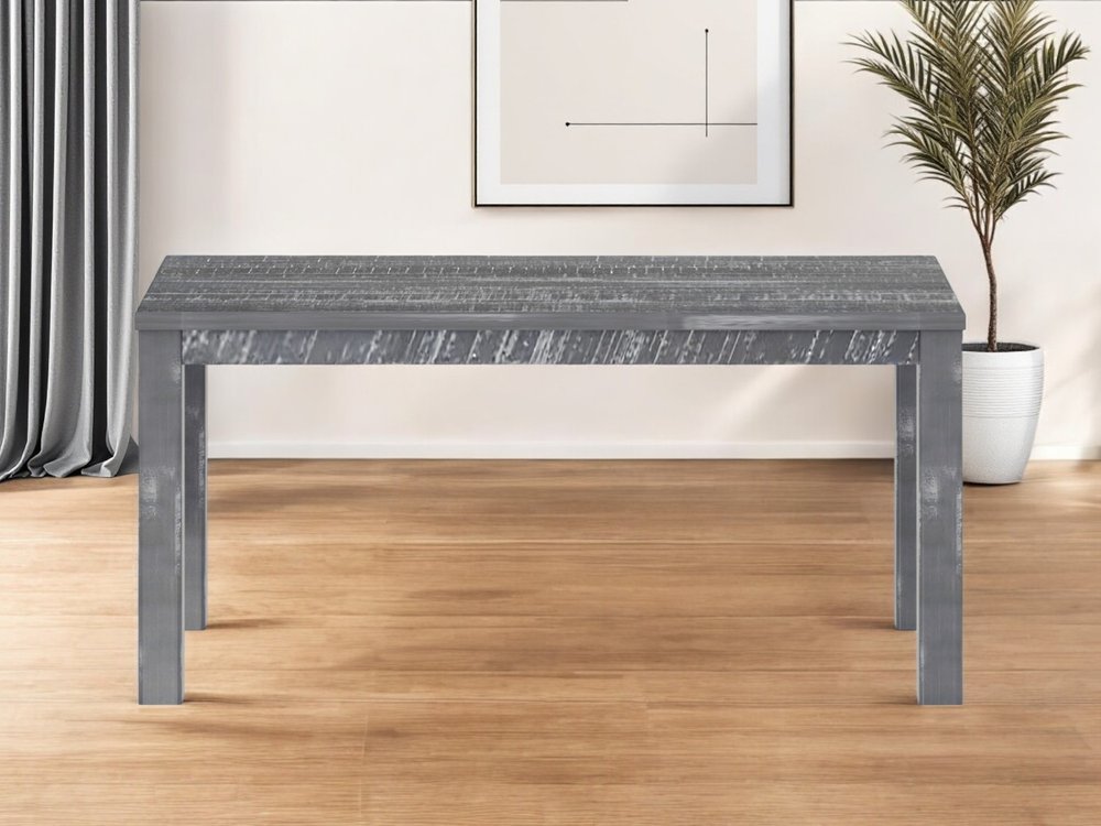 63" White Solid Wood Dining Table HomeRoots