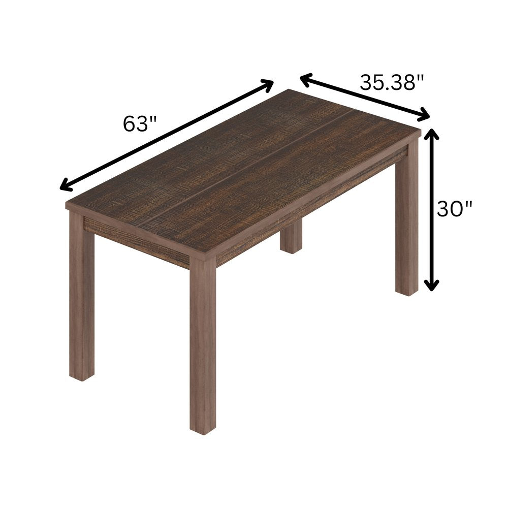 35" Espresso Solid Wood Dining Table HomeRoots