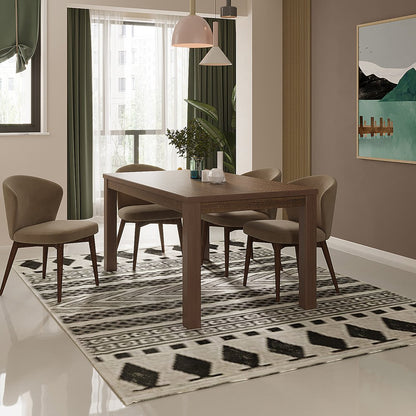 35" Espresso Solid Wood Dining Table HomeRoots