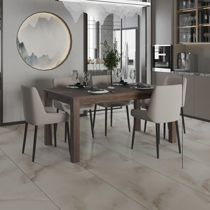 35" Espresso Solid Wood Dining Table HomeRoots