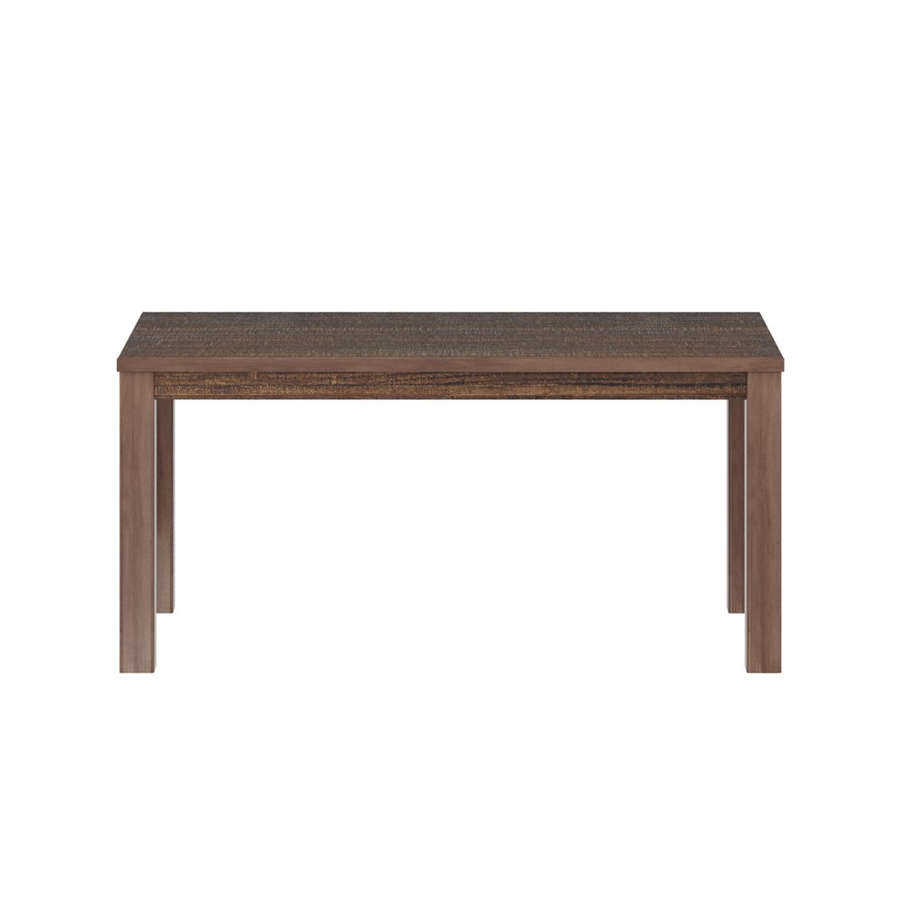 63" Espresso Solid Wood Dining Table HomeRoots