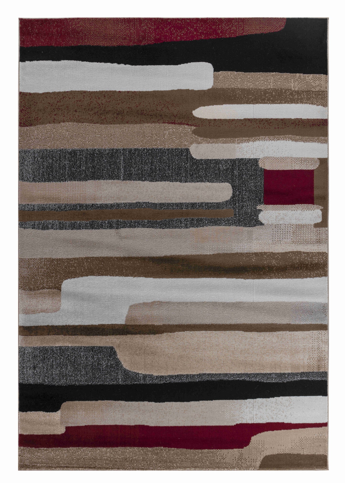 7' X 10' Brown Abstract Area Rug