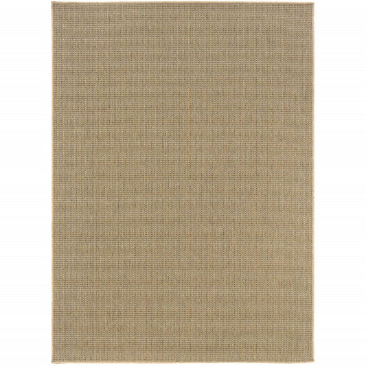 9' X 13' Beige Stain Resistant Indoor Outdoor Area Rug - 0" (L) x 155" (W) x 101" (H)