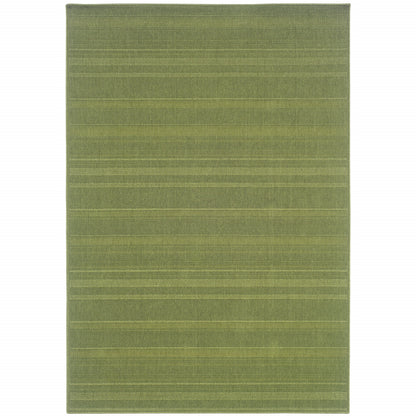 9' X 13' Green Stain Resistant Indoor Outdoor Area Rug