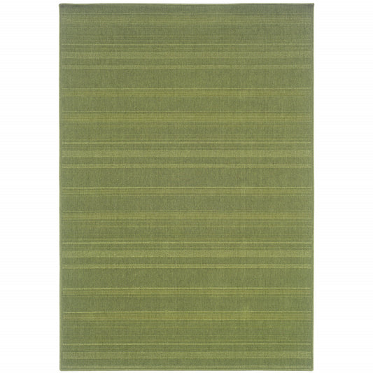 9' X 13' Green Stain Resistant Indoor Outdoor Area Rug