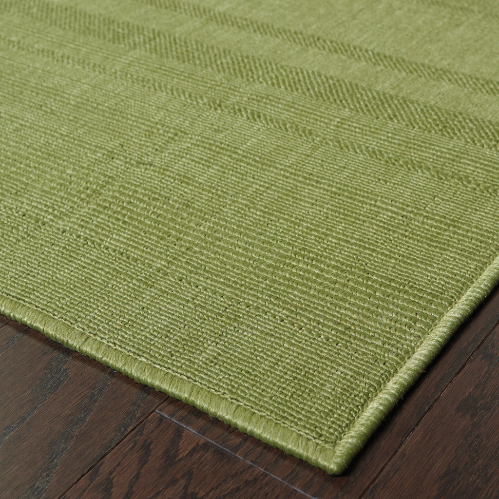 9' X 13' Green Stain Resistant Indoor Outdoor Area Rug