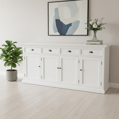 82" White Solid Wood Buffet Table HomeRoots