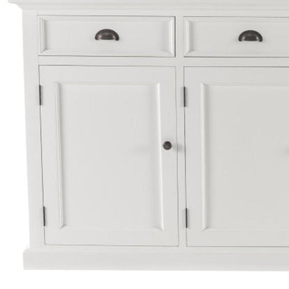 82" White Solid Wood Buffet Table HomeRoots