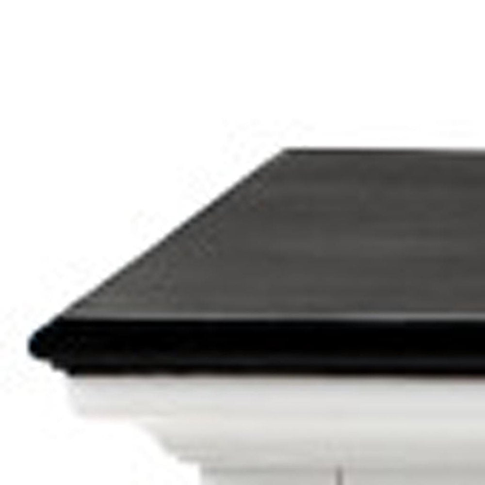 74" Black And White Solid Wood Buffet Table HomeRoots