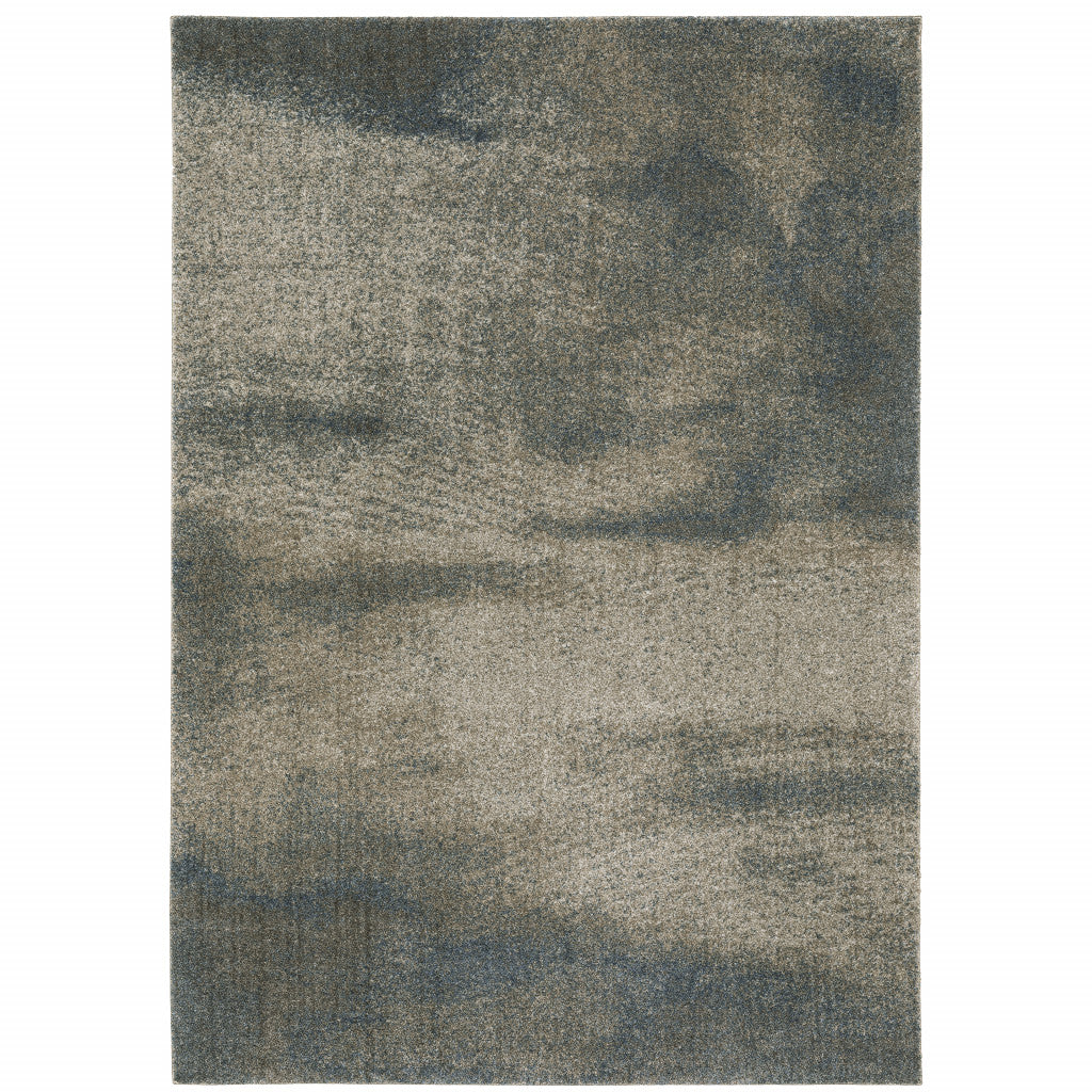 3' X 5' Gray Abstract Power Loom Area Rug