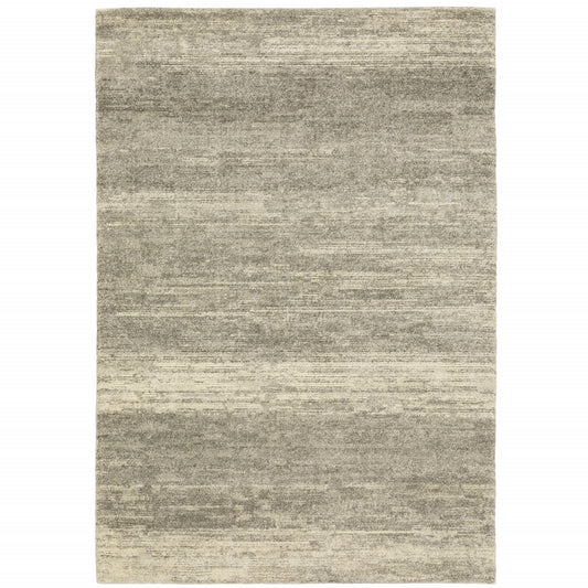 6' X 9' Grey Beige And Tan Abstract Power Loom Stain Resistant Area Rug - 78.74" (H) x 114.17" (W) x 0.78" (D)