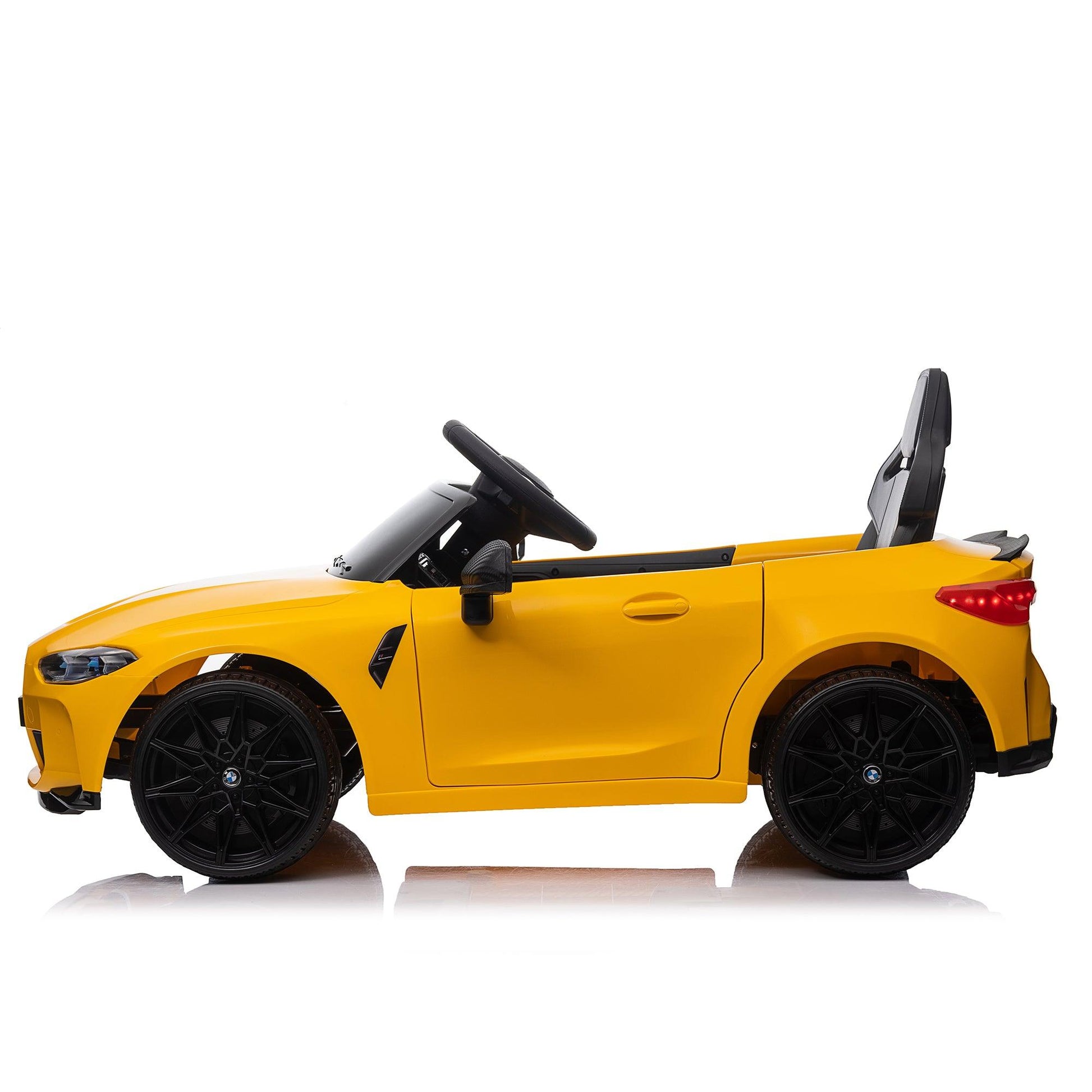 Yellow BMW M4 12v Kids ride on toy car 2.4G W/Parents Remote Control Three speed adjustable - FurniFindUSA