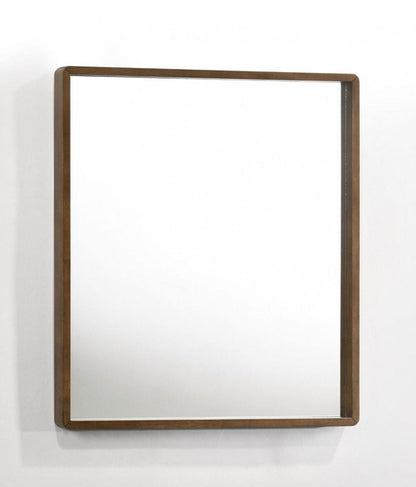40" Brown Wood Framed Accent Mirror HomeRoots