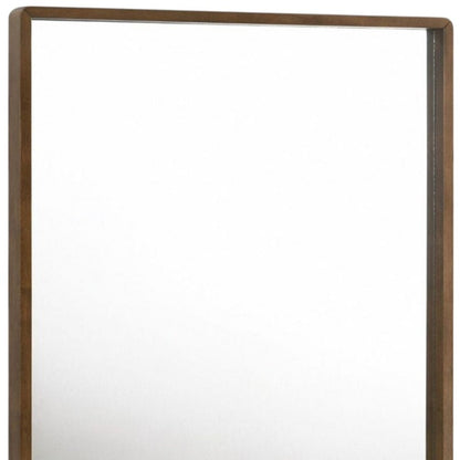 40" Brown Wood Framed Accent Mirror HomeRoots