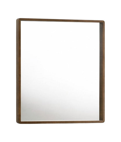 40" Brown Wood Framed Accent Mirror HomeRoots