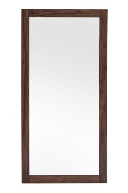 79" Brown Wood Leaning Framed Accent Mirror HomeRoots