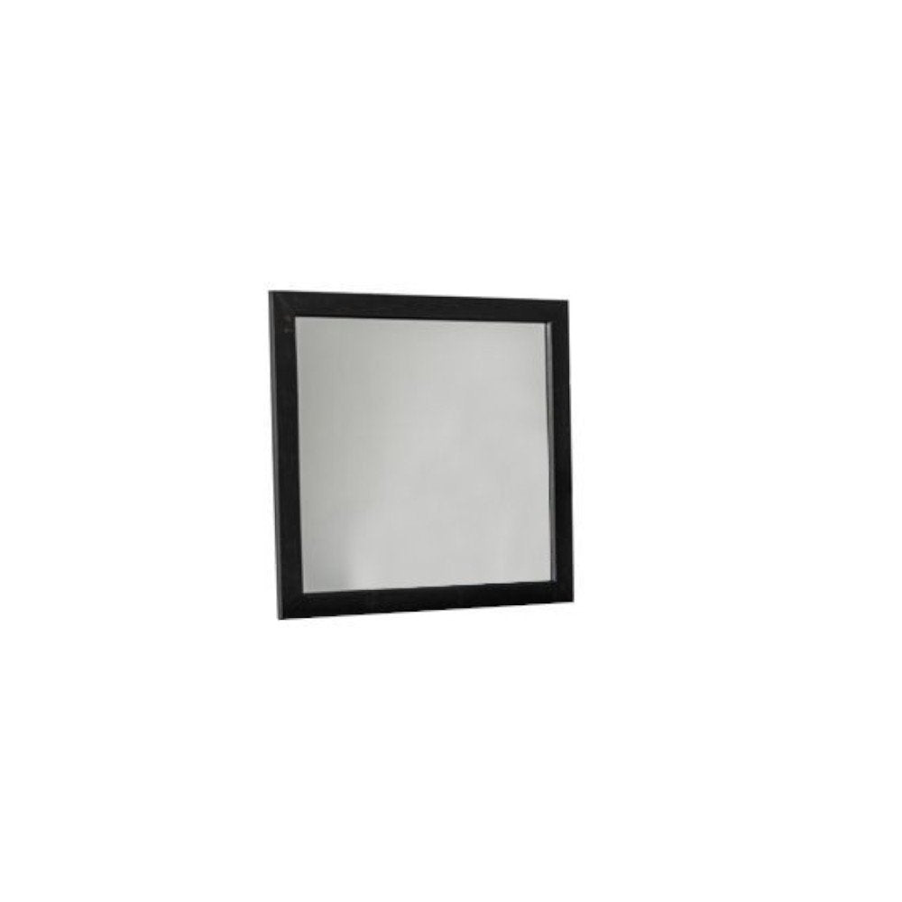 28" Dark Brown Solid Wood Framed Accent Mirror HomeRoots