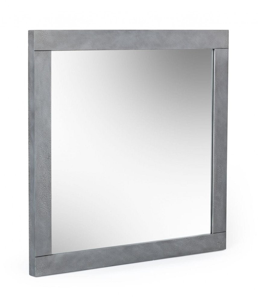 35" Gray Wood Framed Accent Mirror HomeRoots