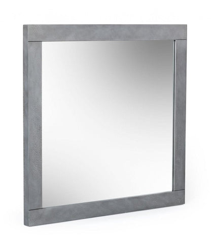 35" Gray Wood Framed Accent Mirror HomeRoots