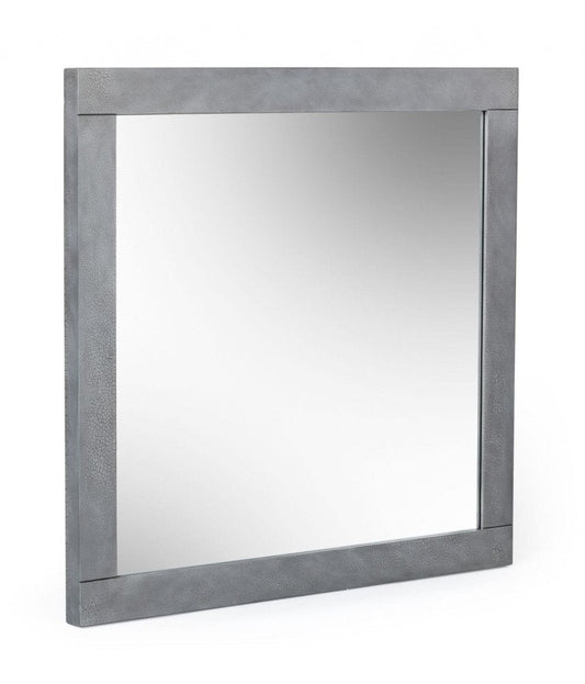 35" Gray Wood Framed Accent Mirror HomeRoots