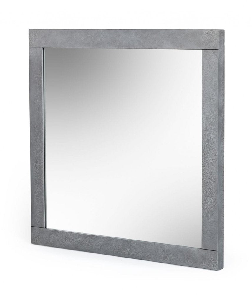 35" Gray Wood Framed Accent Mirror HomeRoots