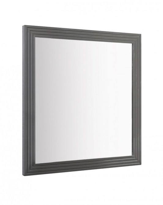 36" Gray Wood Framed Accent Mirror HomeRoots