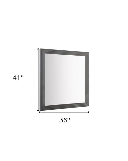 36" Gray Wood Framed Accent Mirror HomeRoots