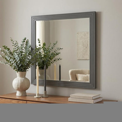 36" Gray Wood Framed Accent Mirror HomeRoots