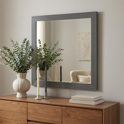36" Gray Wood Framed Accent Mirror HomeRoots