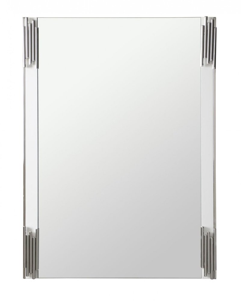 43" White Steel Framed Accent Mirror HomeRoots