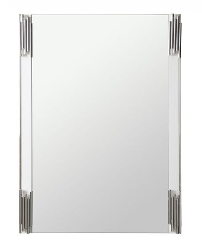 43" White Steel Framed Accent Mirror HomeRoots