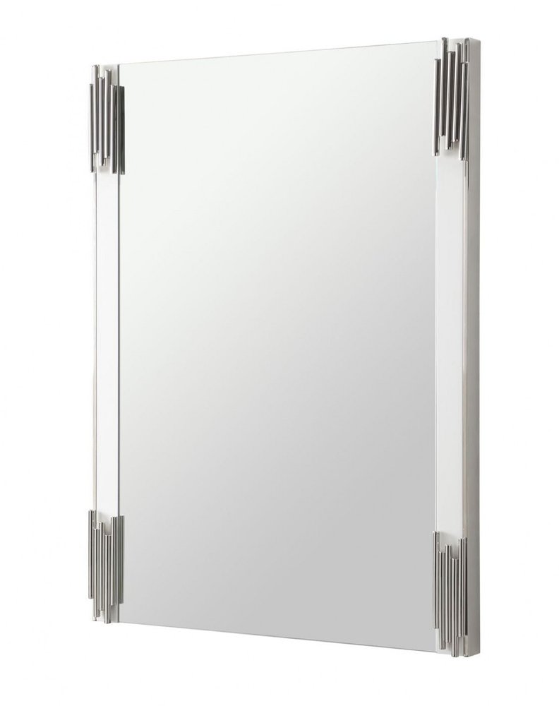 43" White Steel Framed Accent Mirror HomeRoots