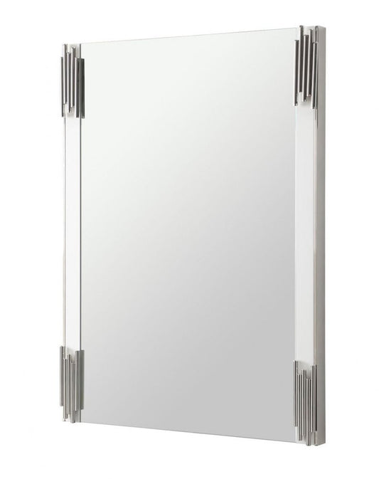 43" White Steel Framed Accent Mirror HomeRoots