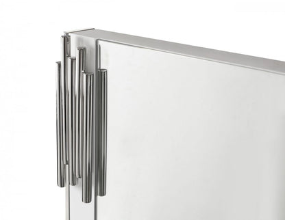 43" White Steel Framed Accent Mirror HomeRoots