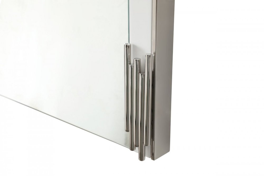 43" White Steel Framed Accent Mirror HomeRoots