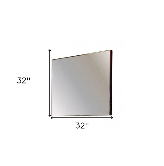 32" Gray Square Metal Framed Accent Mirror HomeRoots