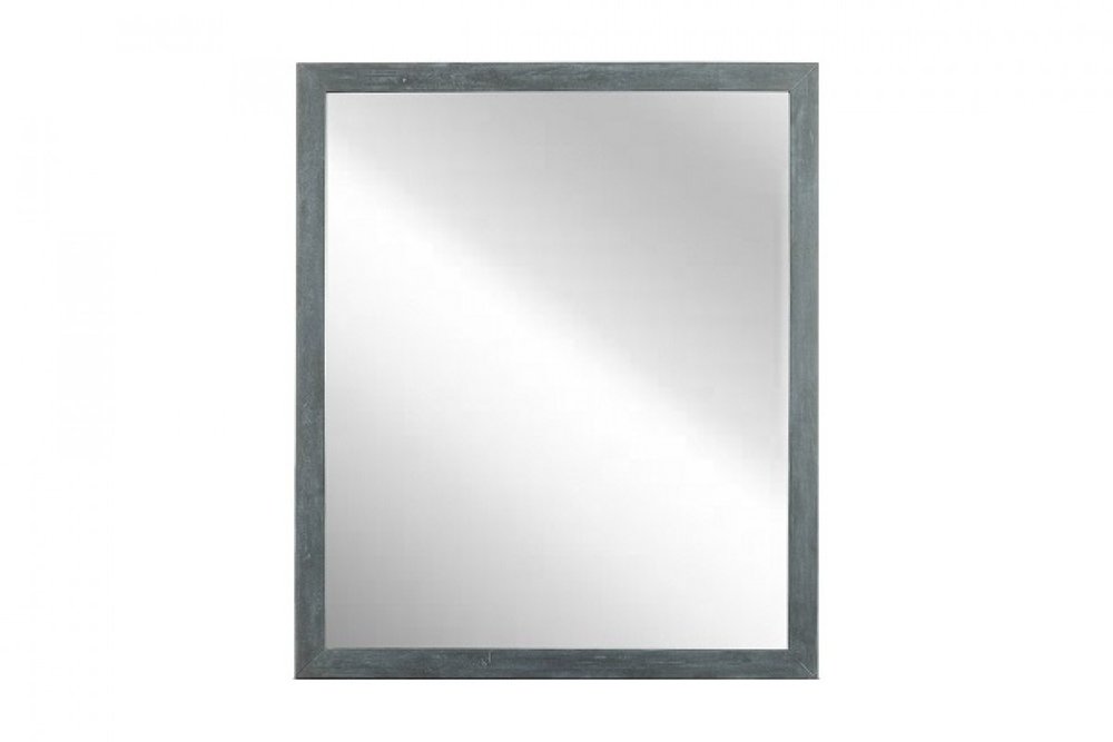 40" Dark Gray Solid Wood Framed Accent Mirror — view 1