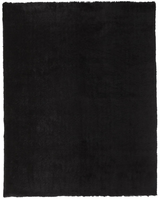 2' X 3' Black Shag Tufted Handmade Area Rug - 47.24" (L) x 47.24" (W) x 0.43" (H)