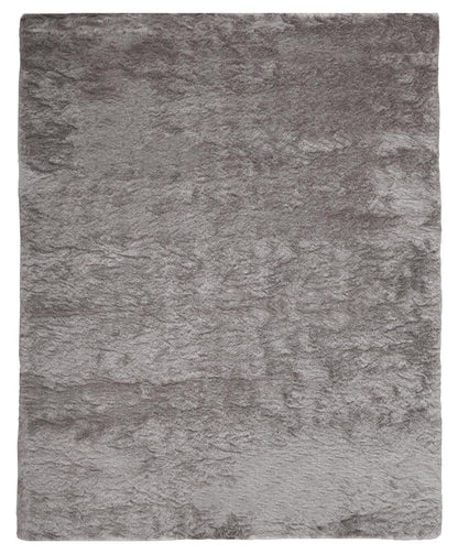 2' X 3' Gray And Silver Shag Tufted Handmade Area Rug - 51.0" (L) x 75.0" (W) x 0.41" (H)