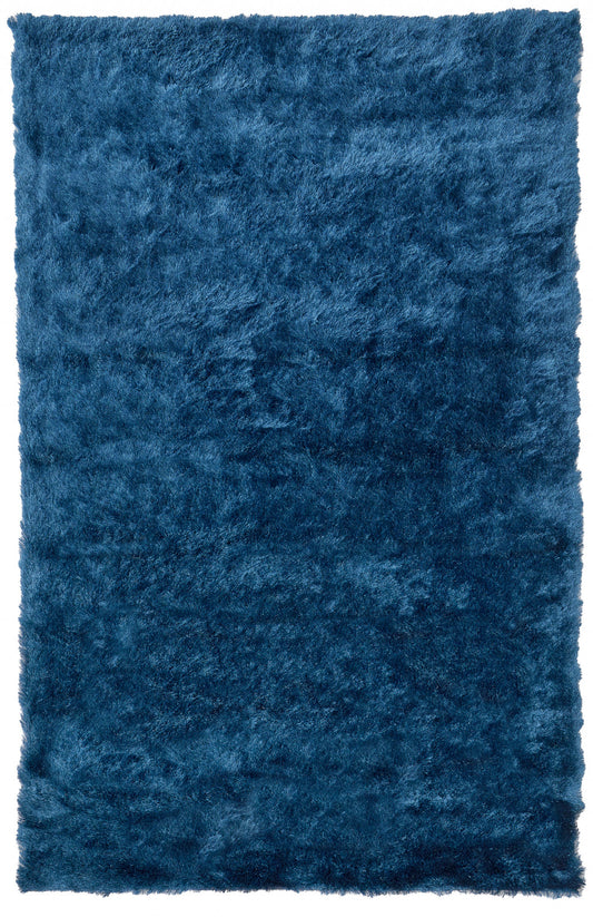 2' X 3' Blue And Green Shag Tufted Handmade Area Rug - 45.0" (L) x 69.0" (W) x 1.0" (H)