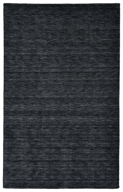 10' X 13' Black Wool Hand Woven Area Rug - 27.0" (L) x 180.0" (W) x 0.6" (H)