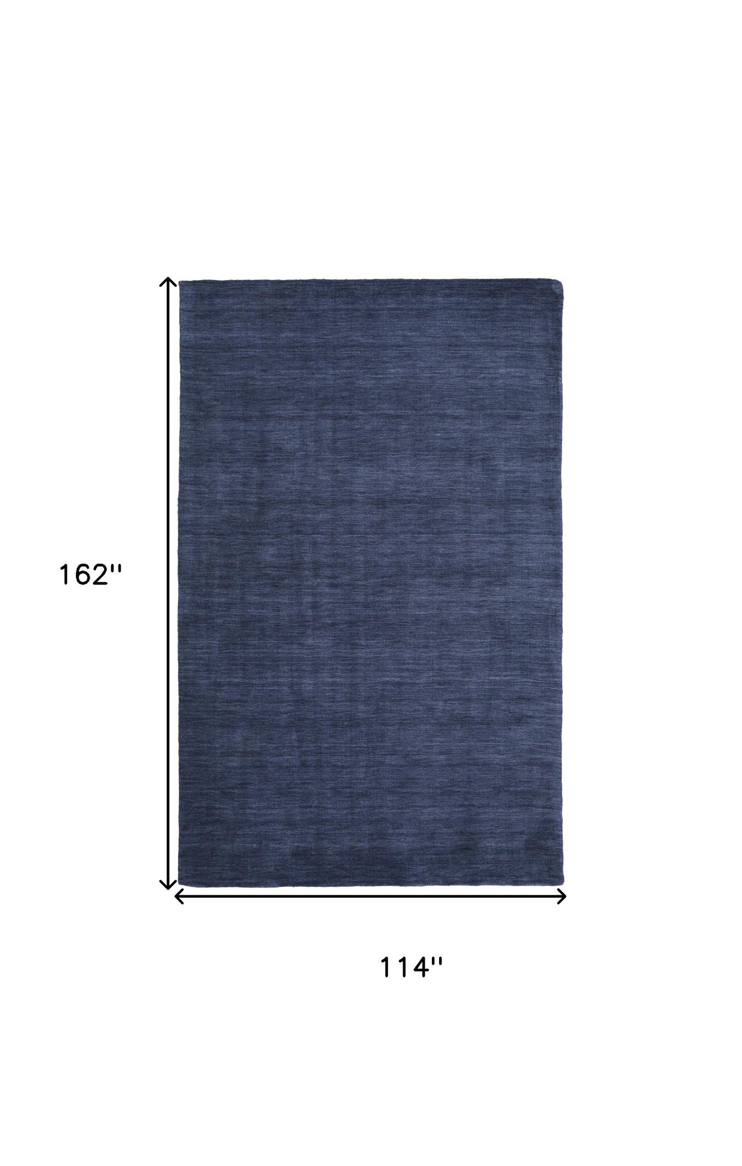 10' X 13' Blue Wool Hand Woven Area Rug - 24.0" (L) x 35.5" (W) x 1.0" (H)