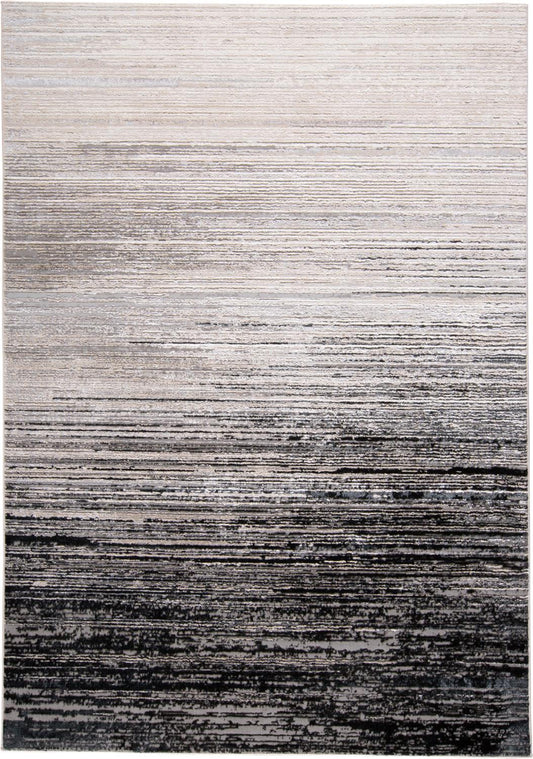 2' X 3' Black And Dark Gray Abstract Stain Resistant Area Rug - 47.24" (L) x 47.24" (W) x 0.24" (H)