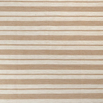 8' X 11' Brown and Ivory Striped Hand Woven Area Rug