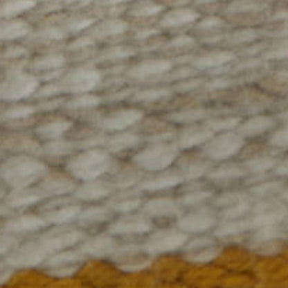 4' X 6' Yellow And Ivory Striped Dhurrie Hand Woven Stain Resistant Area Rug HomeRoots