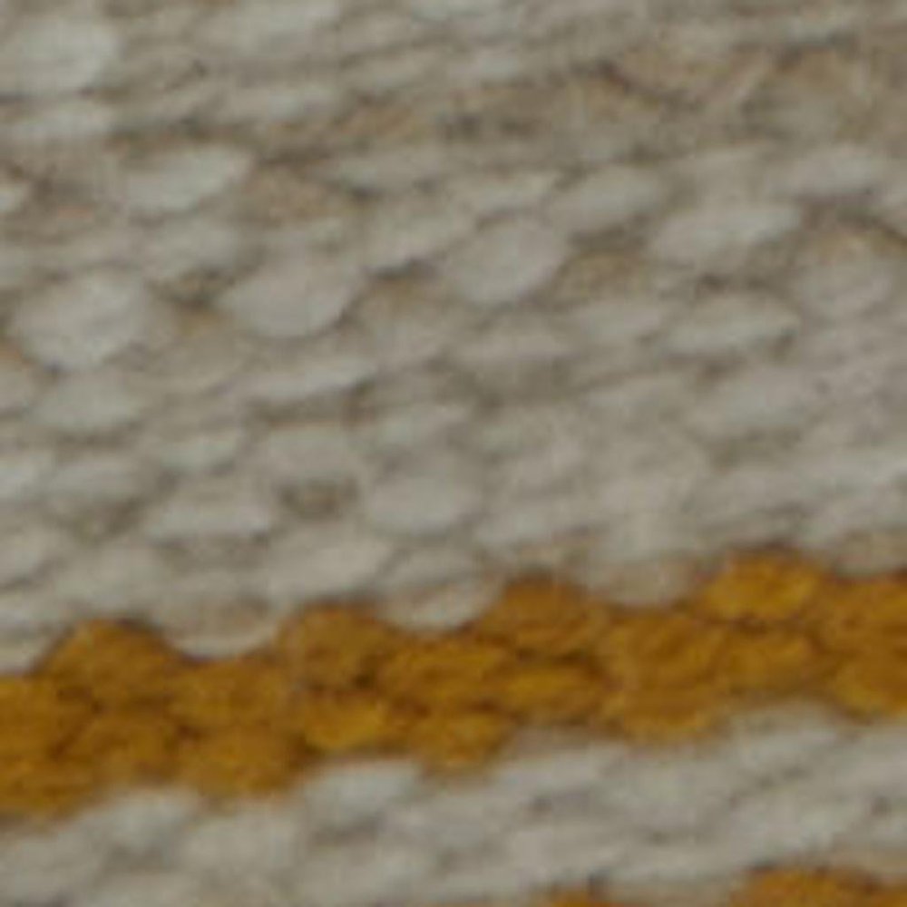 4' X 6' Yellow And Ivory Striped Dhurrie Hand Woven Stain Resistant Area Rug HomeRoots